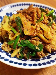 牛肉と舞茸のにんにく風味炒め-レシピのメイン写真