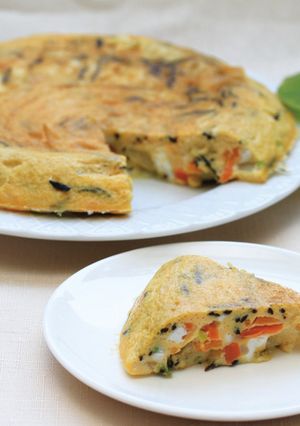 炊飯器で楽ちん、ひじきのオムレツ-レシピのメイン写真
