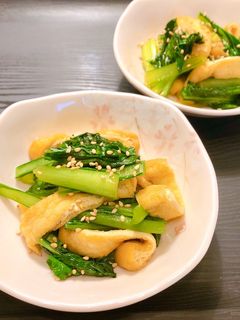 小松菜とあげの簡単炒め-レシピのメイン写真