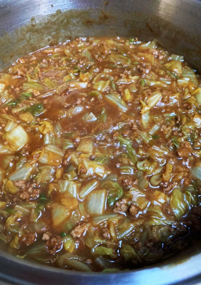 簡単　白菜とミンチの無水カレー-レシピのメイン写真