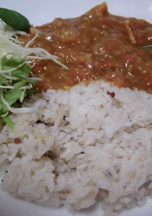 電子レンジでトマトと玉ねぎの一人カレー-レシピのメイン写真