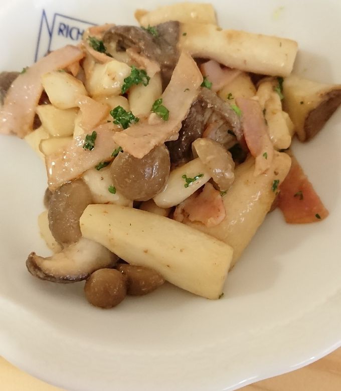 きのことハムのガーリックマヨソテー by bon818 【クックパッド