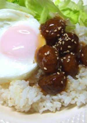手抜き朝ごはん♪ワンプレートでロコモコ風-レシピのメイン写真