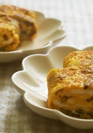 茎ワカメ佃煮入り♪卵焼き！-レシピのメイン写真