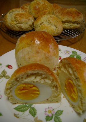 ゆでたまご包みの朝食パン-レシピのメイン写真