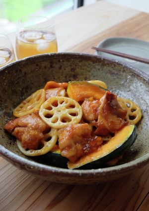 超簡単なのに絶品♪鶏肉と蓮根の黒酢あん-レシピのメイン写真