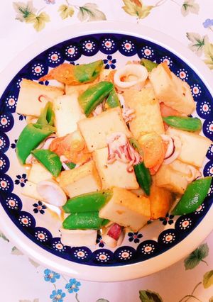 やりいかと厚揚げと野菜の炒め物-レシピのメイン写真