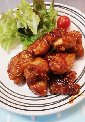 揚げずにフライパン1つでヤンニョンチキン-レシピのメイン写真