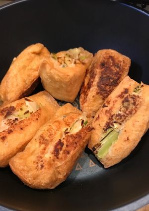三角揚げのツナ缶キャベツネギつめ焼き-レシピのメイン写真
