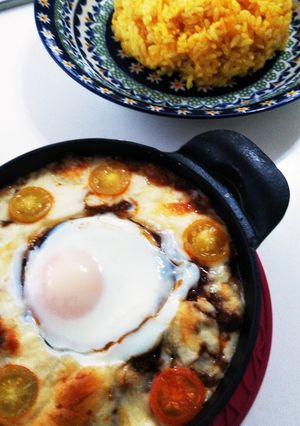 焼きチーズカレー　ターメリックライス添え-レシピのメイン写真