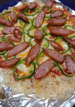 野菜だしを使ってうまうまライスピザ-レシピのメイン写真