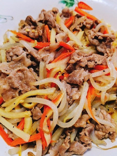 豚肉とせん切りたけのこの炒め物-レシピのメイン写真