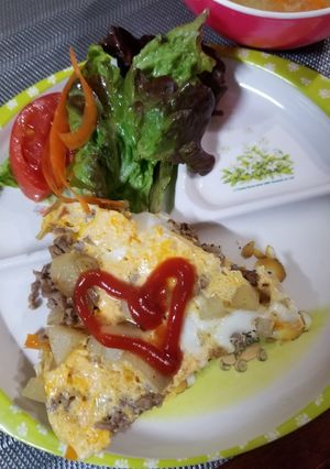 材料入れるだけ簡単オムレツ！-レシピのメイン写真