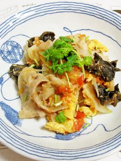 豚バラ肉とトマトの酸味卵炒め-レシピのメイン写真