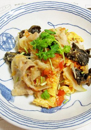 豚バラ肉とトマトの酸味卵炒め-レシピのメイン写真