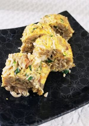 残った蕎麦リメイク☆卵焼き☆お弁当にも-レシピのメイン写真