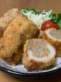 竹輪の肉詰めフライ(カレー風味)♡-レシピのメイン写真