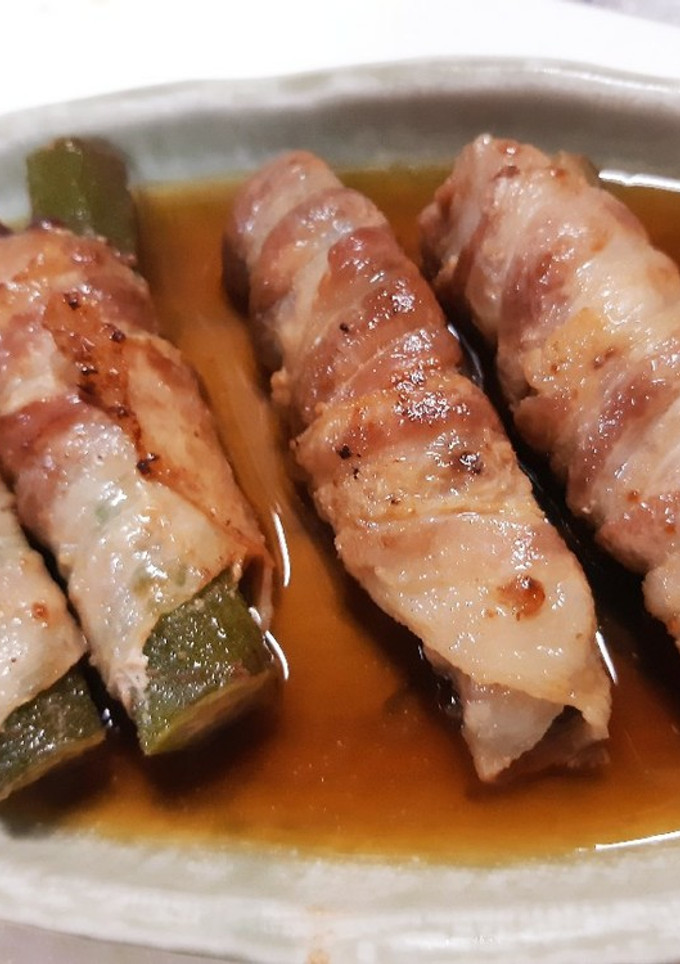 野菜の豚肉巻き揚げ浸し-レシピのメイン写真