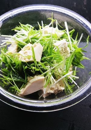 簡単☆水菜と豆腐のさっぱりサラダ-レシピのメイン写真