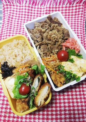 パパ弁当&ママ弁当♡牛丼2/27-レシピのメイン写真