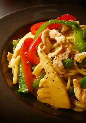 プロ直伝！チンジャオロース風パスタ-レシピのメイン写真