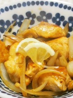 むね肉・玉ねぎのレモンタレ焼き♪-レシピのメイン写真