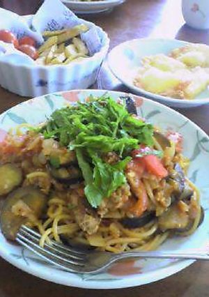 しそでさっぱり！夏野菜のトマトスパゲティ-レシピのメイン写真