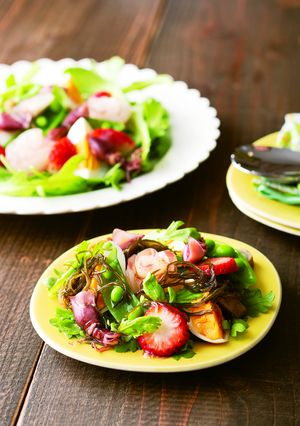 鯛とほたるいかの昆布〆サラダ-レシピのメイン写真
