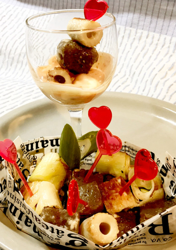 長ネギちくわ蒟蒻ピリ辛豆板醤マヨソテー-レシピのメイン写真