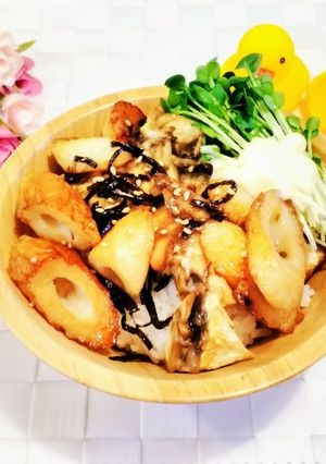 竹輪ときのこの丼♪-レシピのメイン写真