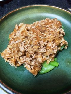 簡単!チンゲン菜の鶏ひき肉あんかけ-レシピのメイン写真