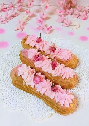 桜のシュークリーム＊お花見・おひな祭り-レシピのメイン写真