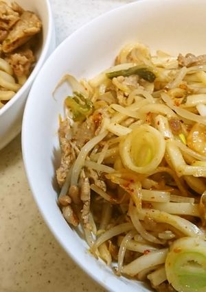 【時短】豚キム焼きうどん-レシピのメイン写真