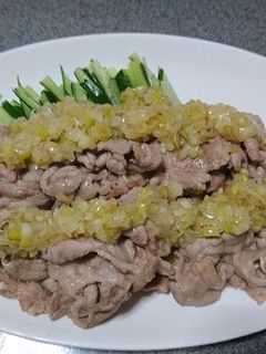 豚肉と細切りきゅうりのネギ塩だれ-レシピのメイン写真