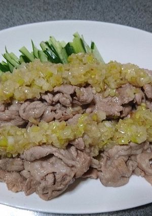 豚肉と細切りきゅうりのネギ塩だれ-レシピのメイン写真