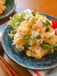 簡単!菜の花とゆで卵のポテトサラダ-レシピのメイン写真