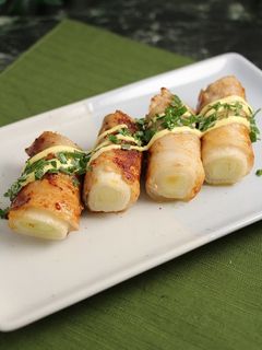 簡単!とろとろネギ肉巻きの麻辣マヨソテー-レシピのメイン写真