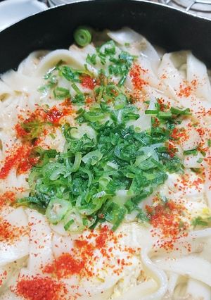 ネギたっぷり！夜中にきしめん(^^)d-レシピのメイン写真