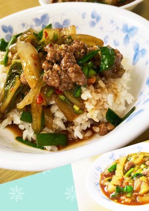 レンジで一発!1〜2人用●麻婆白菜丼-レシピのメイン写真