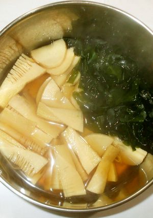 たけのこ・わかめの煮物♪簡単筍水煮-レシピのメイン写真