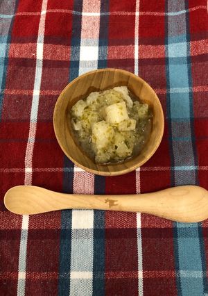 離乳食後期〜 長芋、なす、青のりの煮物-レシピのメイン写真