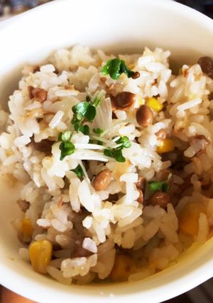 離乳食に　コーン納豆ごはん-レシピのメイン写真