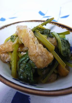 小松菜と油揚げの煮びたし～梅風味～-レシピのメイン写真