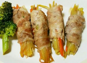 豚ロースしゃぶしゃぶ肉の肉巻き-レシピのメイン写真