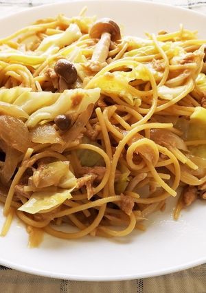 フライパンひとつ♪ツナ缶で醤油パスタ-レシピのメイン写真