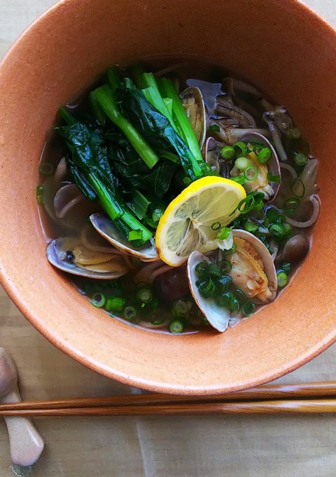 あさりとしめじ蕎麦-レシピのメイン写真