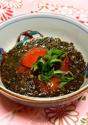 あかもくとトマトの酢の物＊しそ風味-レシピのメイン写真