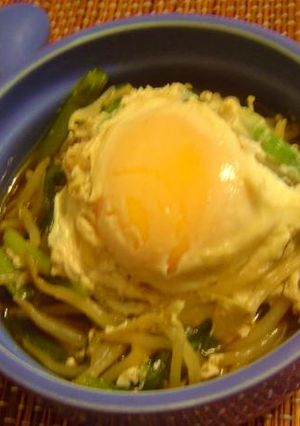 ★にらもやしと落とし卵のしみじみ煮★-レシピのメイン写真