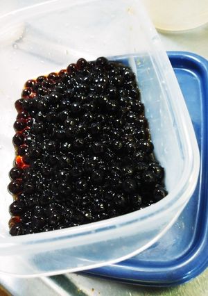 しっかり黒糖味！乾燥タピオカの茹で方！-レシピのメイン写真
