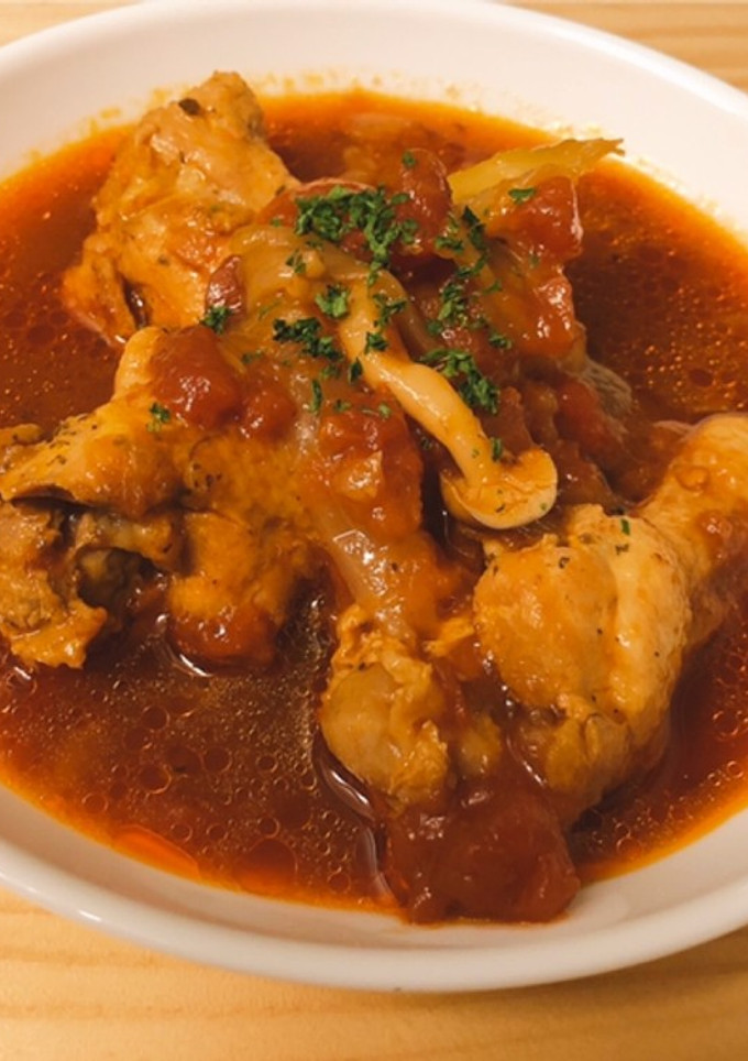 圧力鍋de簡単！手羽元のトマト煮込み-レシピのメイン写真